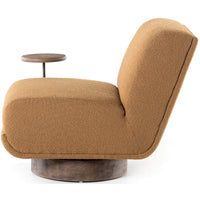 Bronwyn Swivel Chair w/Side Table, Copenhagen Amber-Furniture - Chairs-High Fashion Home