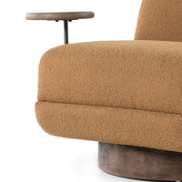 Bronwyn Swivel Chair w/Side Table, Copenhagen Amber-Furniture - Chairs-High Fashion Home