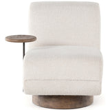 Bronwyn Swivel Chair w/Side Table, Knoll Natural-Furniture - Chairs-High Fashion Home
