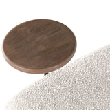 Bronwyn Swivel Chair w/Side Table, Knoll Natural-Furniture - Chairs-High Fashion Home