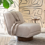 Bronwyn Swivel Chair w/Side Table, Knoll Natural