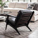Brooks Leather Lounge Chair, Ebony by Four Hands