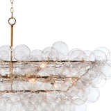 Bubbles Linear Chandelier, Gold