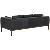 Burr Leather Sofa, Serbia Black-Furniture - Sofas-High Fashion Home