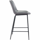 Byron Counter Chair, Gray-Furniture - Dining-High Fashion Home