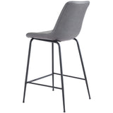 Byron Counter Chair, Gray-Furniture - Dining-High Fashion Home