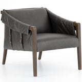 Bauer Leather Chair, Chaps Ebony