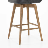 Giada Leather Swivel Bar Stool-Furniture - Dining-High Fashion Home