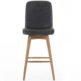 Giada Leather Swivel Bar Stool-Furniture - Dining-High Fashion Home