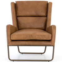 Wembley Leather Chair, Patina Copper-Furniture - Chairs-High Fashion Home