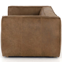 Nola Reverse Stitch Leather Sofa, Natural Washed Sand-Furniture - Sofas-High Fashion Home