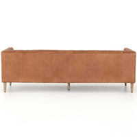 William 90" Leather Sofa, Natural Washed Camel-Furniture - Sofas-High Fashion Home
