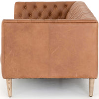 William 90" Leather Sofa, Natural Washed Camel-Furniture - Sofas-High Fashion Home