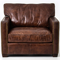 Larkin Club Leather Chair, Cigar-Furniture - Chairs-High Fashion Home