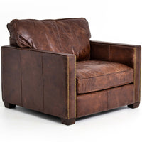 Larkin Club Leather Chair, Cigar-Furniture - Chairs-High Fashion Home