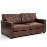 Larkin 72" Leather Sofa, Cigar-Furniture - Sofas-High Fashion Home