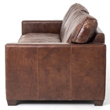 Larkin 88" Leather Sofa, Cigar by Four Hands