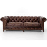 Conrad Leather Sofa, Vintage Cigar by Four Hands