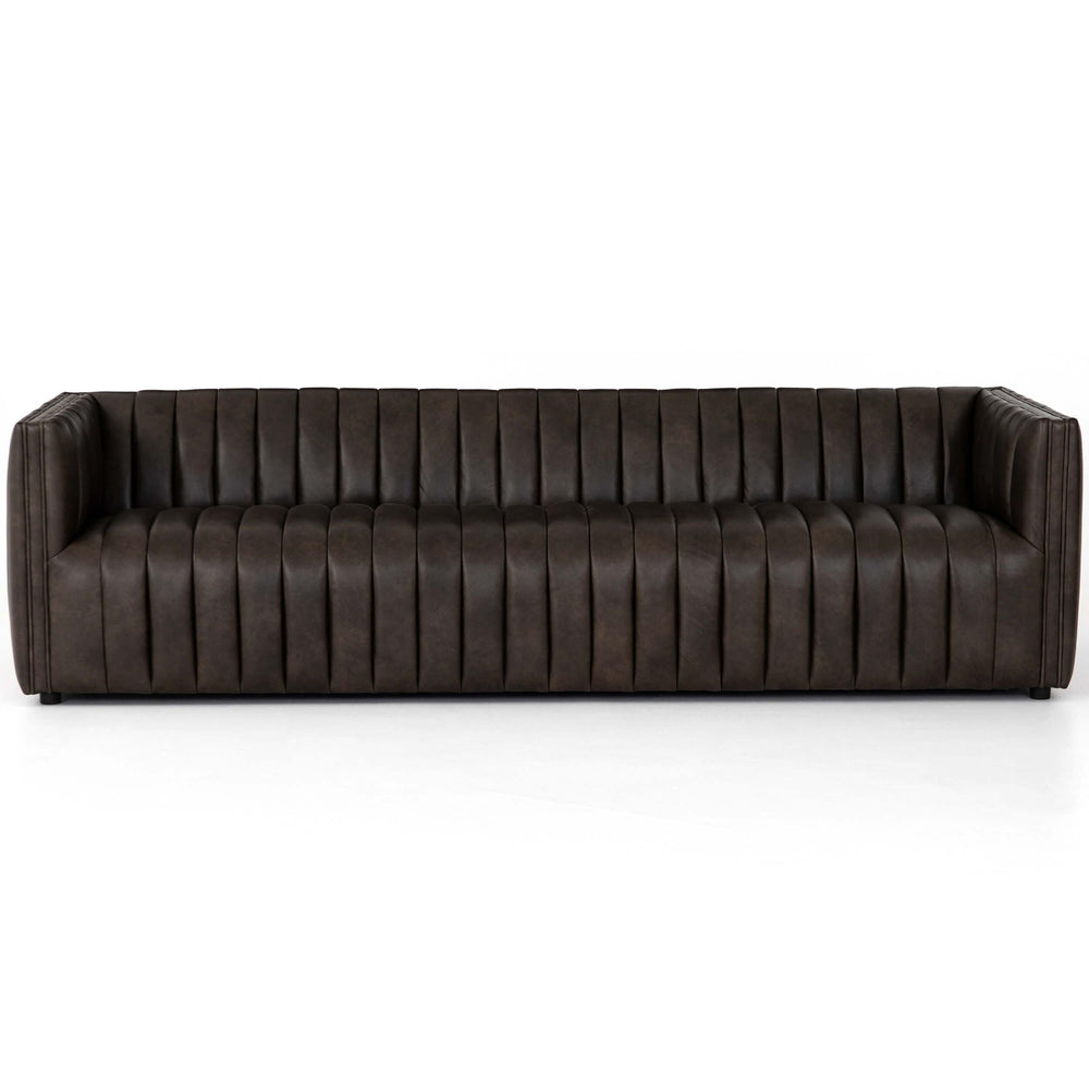 Augustine 97" Leather Sofa, Deacon Wolf-Furniture - Sofas-High Fashion Home