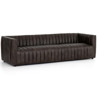 Augustine 97" Leather Sofa, Deacon Wolf-Furniture - Sofas-High Fashion Home