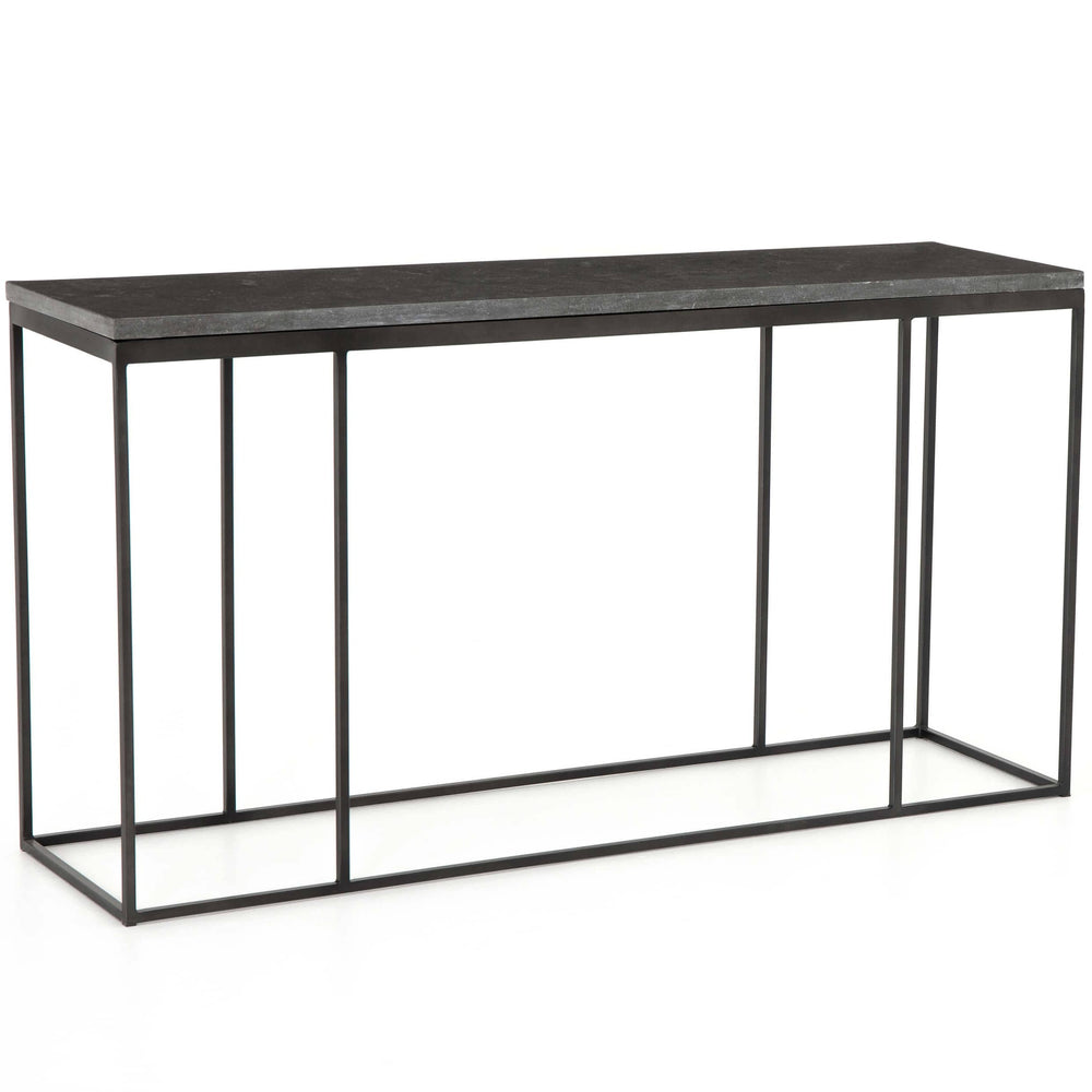 Harlow Console Table, Bluestone/Gunmetal-Furniture - Accent Tables-High Fashion Home