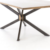 Spider 94" Dining Table, Bright Brass Clad-Furniture - Dining-High Fashion Home