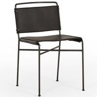 Wharton Dining Chair, Distressed Black, Set of 2-High Fashion Home