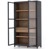Millie Cabinet, Drifted Matte Black-Furniture - Storage-High Fashion Home