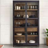 Millie Cabinet, Drifted Matte Black-Furniture - Storage-High Fashion Home