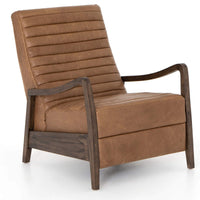 Chance Leather Recliner, Warm Taupe Dakota-Furniture - Chairs-High Fashion Home