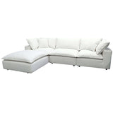 Cali 4 Piece Modular Sectional, Pearl-Furniture - Sofas-High Fashion Home