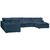 Cali Modular Large Chaise Sectional, Navy-Furniture - Sofas-High Fashion Home