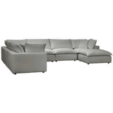 Cali Modular Large Chaise Sectional, Slate-Furniture - Sofas-High Fashion Home