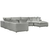 Cali Modular Large Chaise Sectional, Slate-Furniture - Sofas-High Fashion Home
