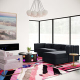 Callie Sectional RAF, Black-Furniture - Sofas-High Fashion Home