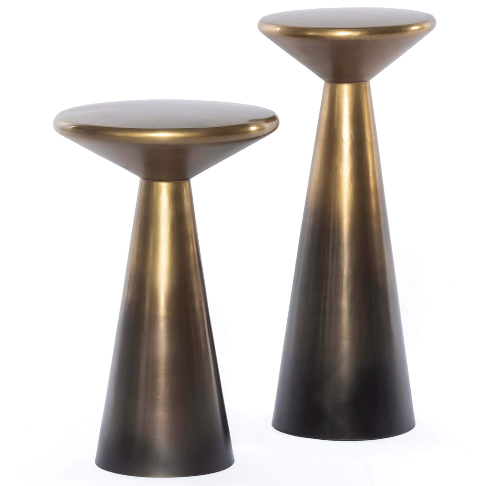 Cameron Accent Table, Ombre Antique Brass, Set of 2 by Four Hands