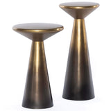 Cameron Accent Table, Ombre Antique Brass, Set of 2 by Four Hands