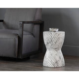 Cara End Table, White-Furniture - Accent Tables-High Fashion Home