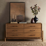 Caroline 6 Drawer Dresser, Smoked Oak by Four Hands