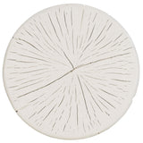 Carved Stump Side Table, White