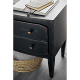 Ciao Bella 2 Drawer Nighstand, Black - Furniture - Bedroom - High Fashion Home