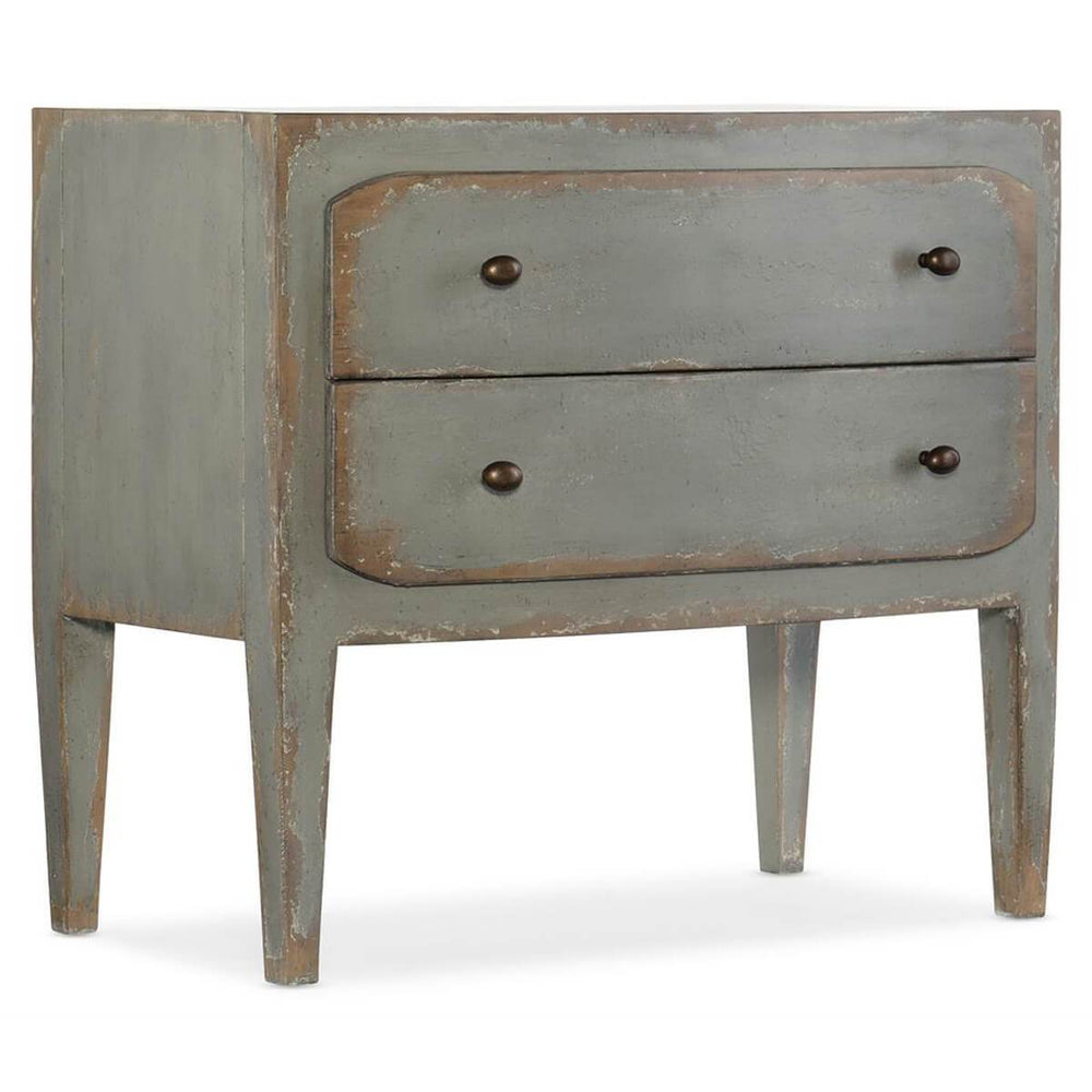 Ciao Bella 2 Drawer Nighstand, Speckled Gray - Furniture - Bedroom - High Fashion Home