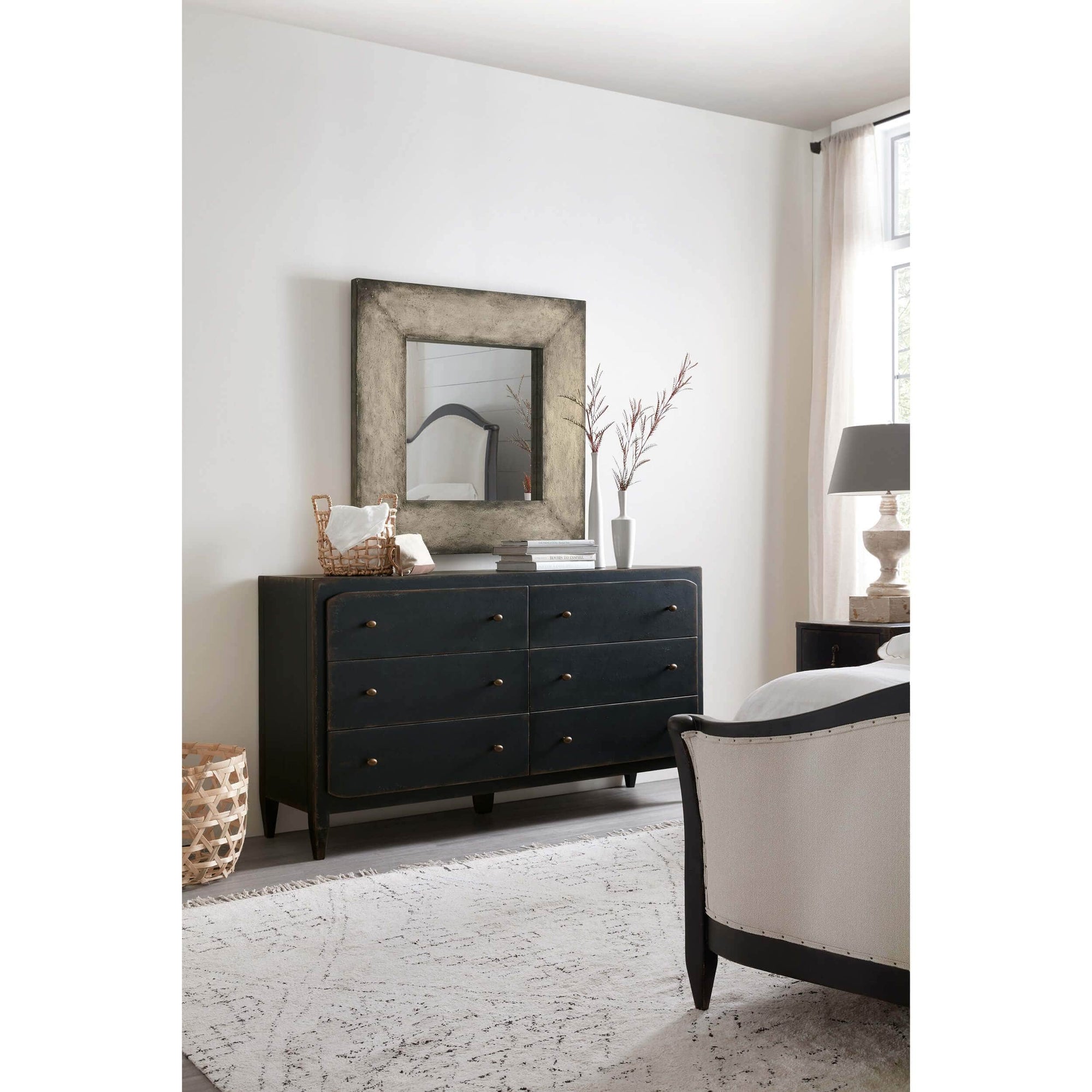 Ciao Bella 6 Drawer Dresser, Black  High Fashion Home