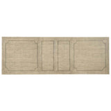 Ciao Bella 84" Trestle Dining Table, Flaky White/Black Base - Modern Furniture - Dining Table - High Fashion Home