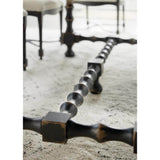 Ciao Bella 84" Trestle Dining Table, Flaky White/Black Base - Modern Furniture - Dining Table - High Fashion Home