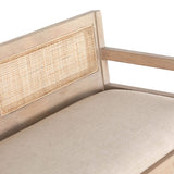 Clarita Bench, White Wash-Furniture - Chairs-High Fashion Home