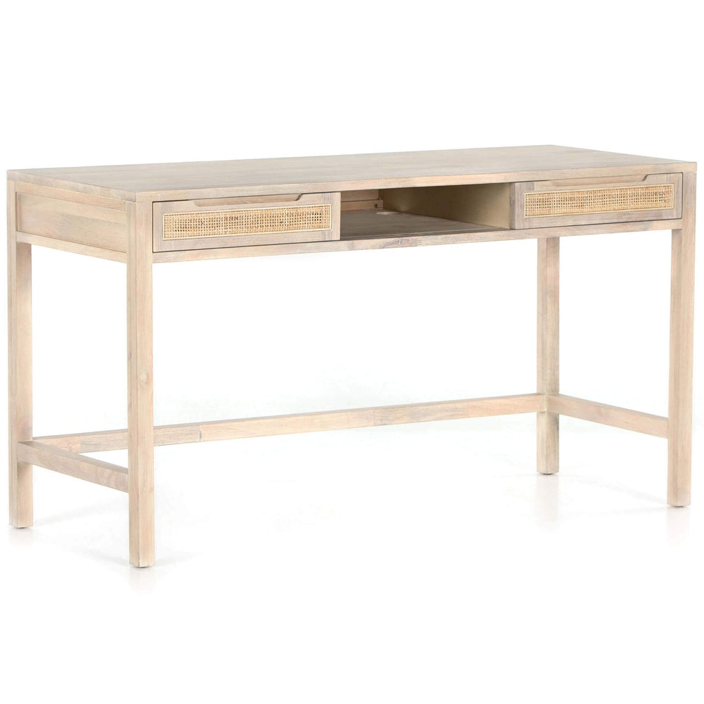 Clarita Modular Desk, White Wash-Furniture - Office-High Fashion Home