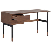Clark Desk,Walnut-Furniture - Office-High Fashion Home