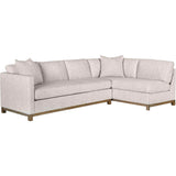 Clayton Sectional, Tweed Alabaster - Modern Furniture - Sectionals - High Fashion Home