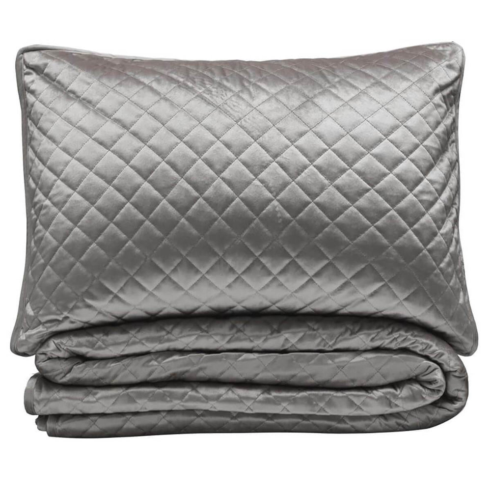 Cloud 9 Noah Velvet Diamond Bedding Set, Beige - Accessories - High Fashion Home